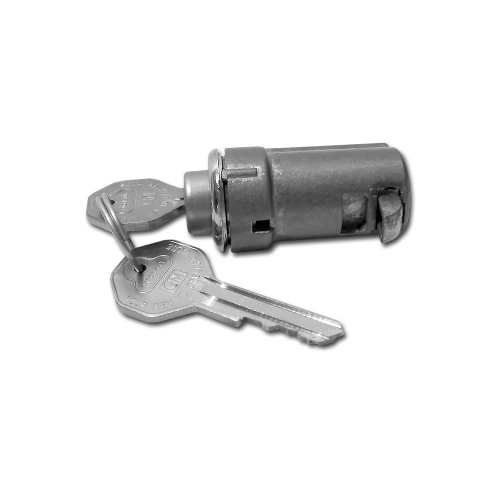 1956-1962 Corvette C1 Glove Box Lock, W/Case, Key and Retainer Nut