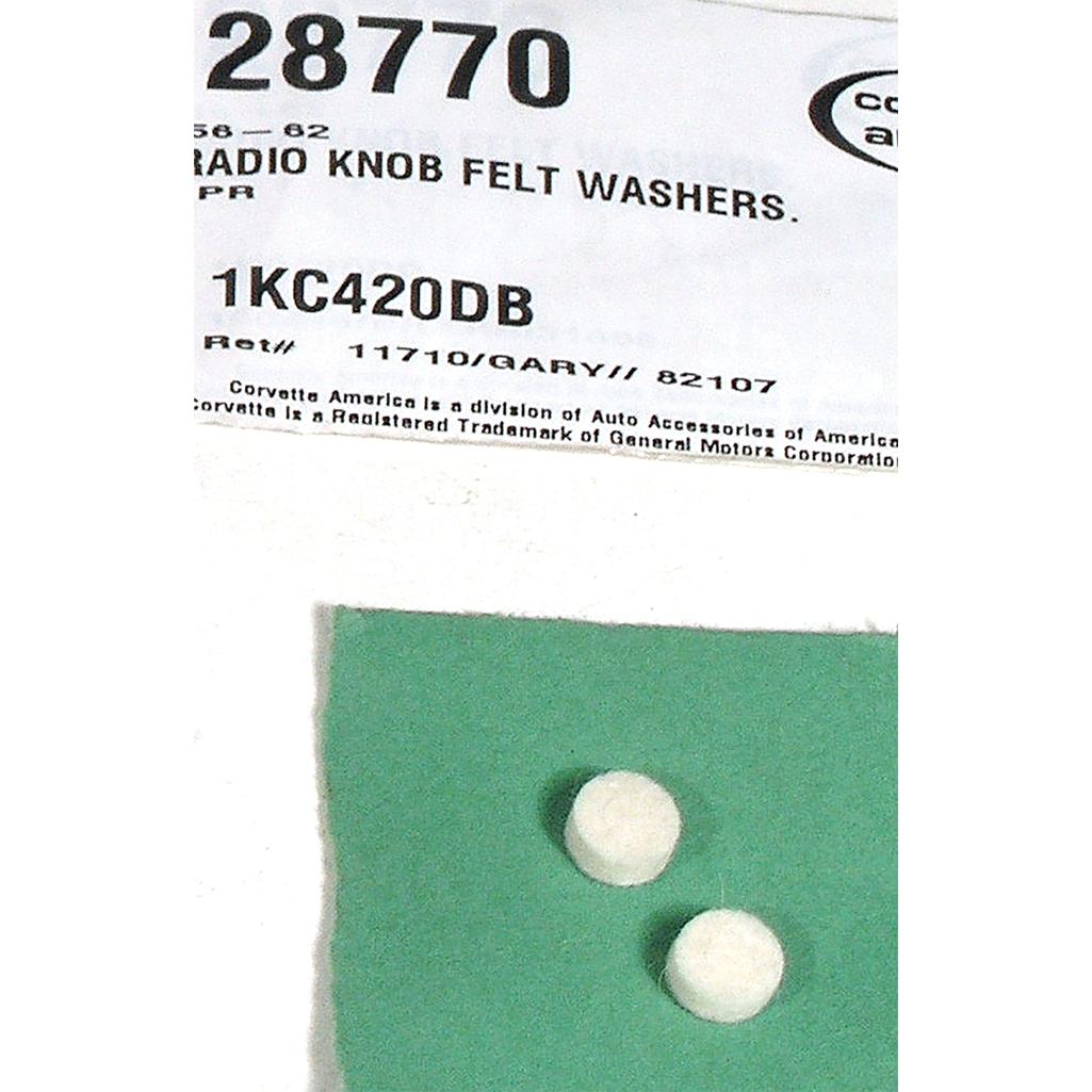 1956-1962 Corvette C1 Radio Knob Felt Washers
