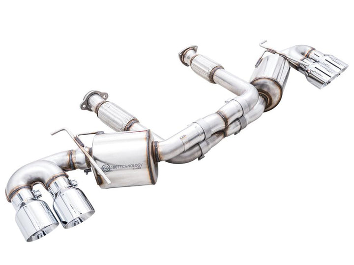 AWE Tuning Touring Edition Exhaust for Chevrolet Corvette C8 with Quad Chrome Silver Tips