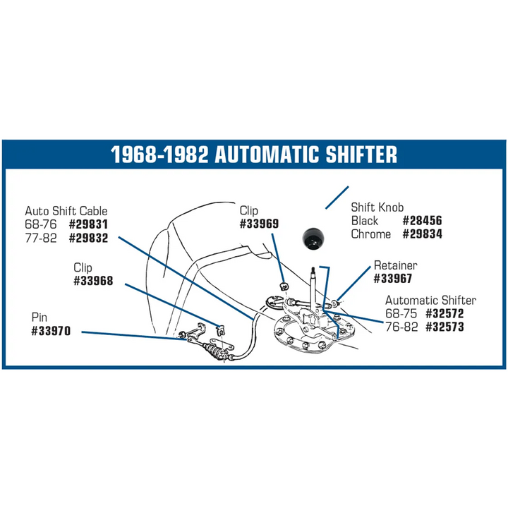 1968-1976 Corvette C3 Automatic Shift Control Cable