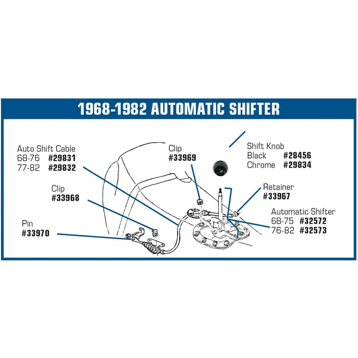 1977-1982 Corvette C3 Automatic Shift Control Cable
