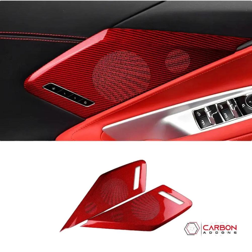 C8 Corvette Carbon Fiber Door Speaker Trim Cover