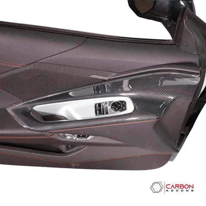 C8 Corvette 2020+ Real Carbon Fiber Window Switch Outer Trim Panel Frame Cover