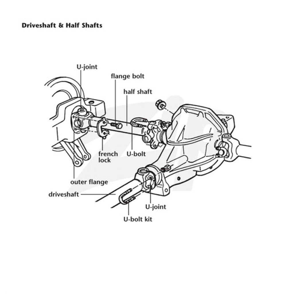 1968-1979 Corvette C3 Driveshaft, W/U-Joints