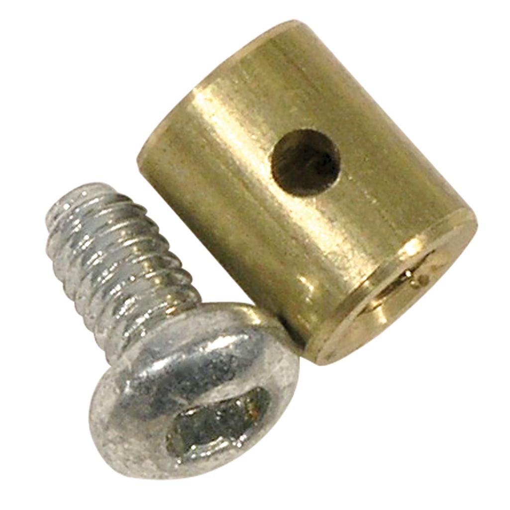 1953-1962 Corvette C1 Hood Cable Stop, Brass W/Screw