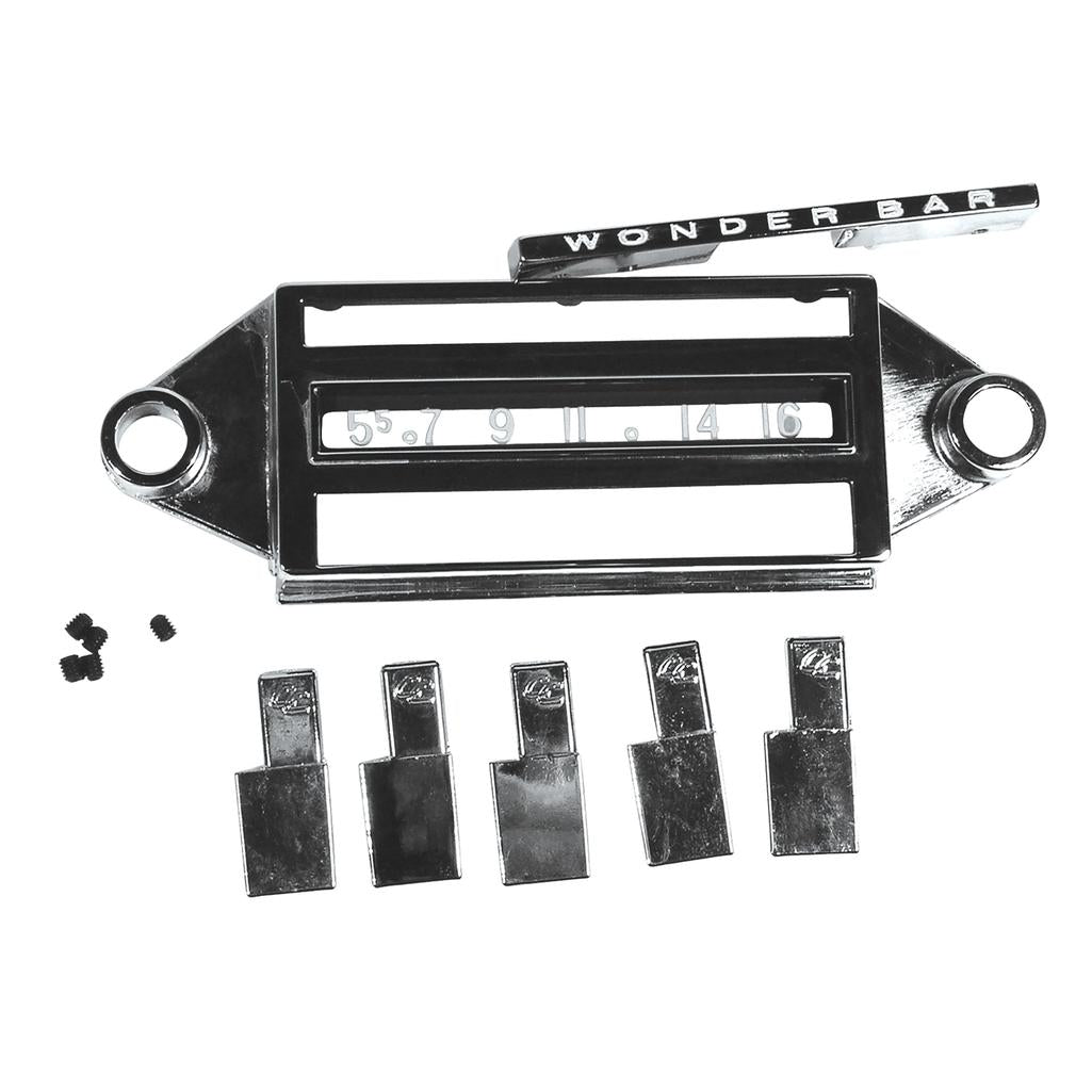 C1 1958-1960 Corvette Radio Face Kit, Wonderbar - White