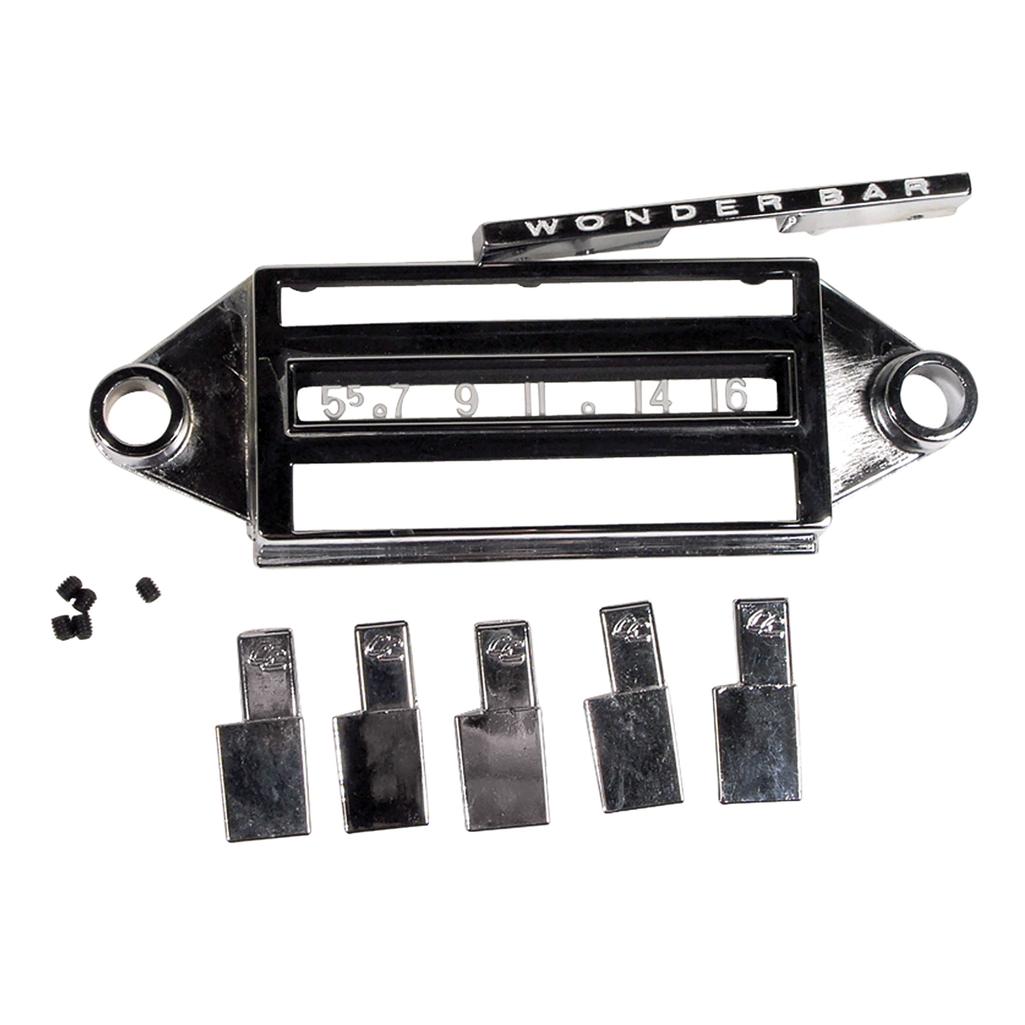 C1 1958-1960 Corvette Radio Face Kit, Wonderbar - White