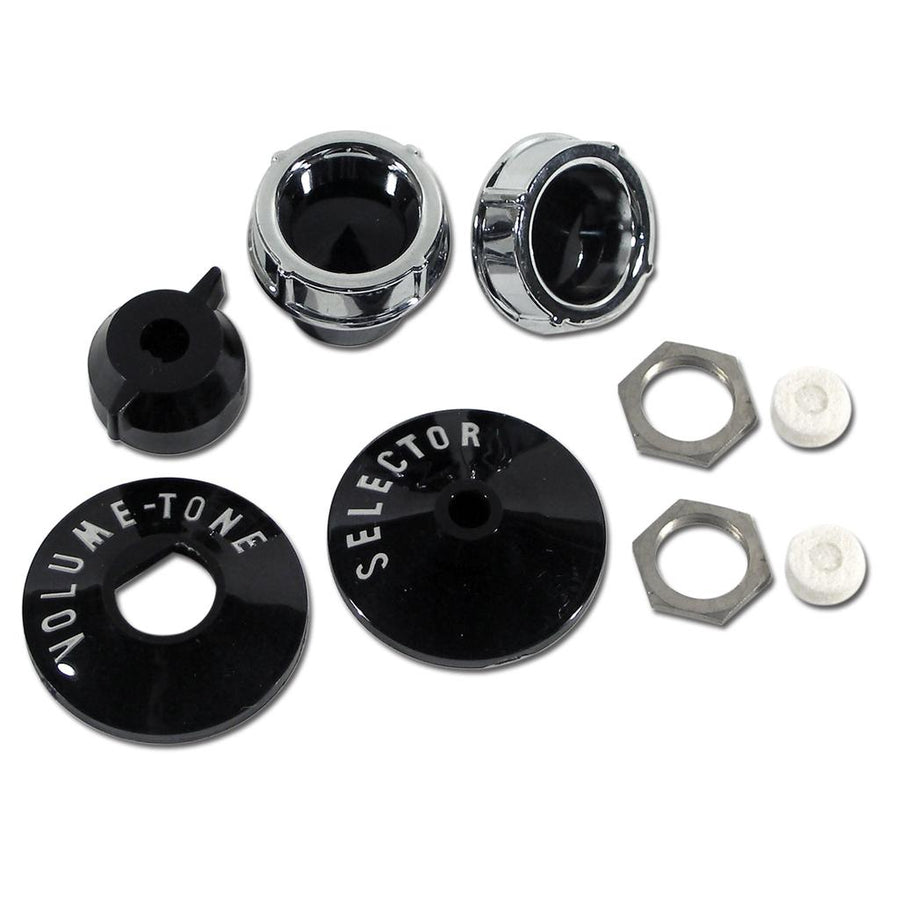 1958 Corvette C1 Radio Knob & Backplate Set