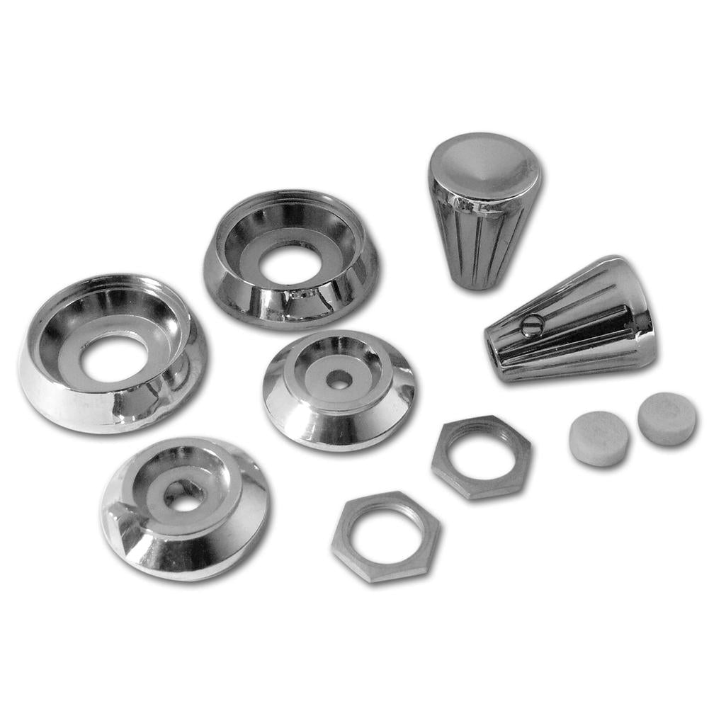 1961-1962 Corvette C1 Radio Knob & Backplate Set
