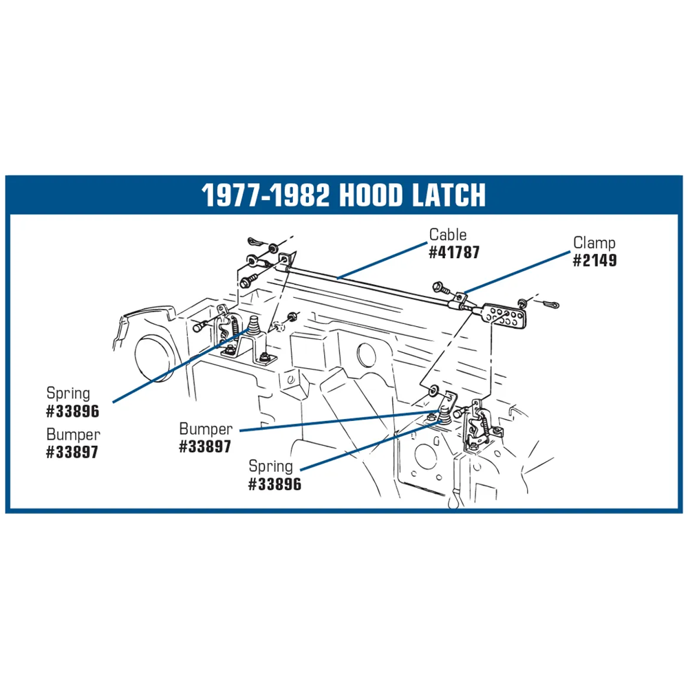 1977-1982 Corvette C3 Hood Latch Pop-Up Spring Bumper
