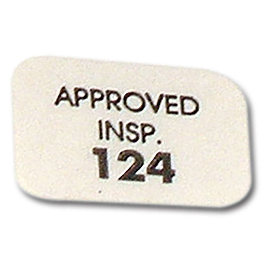 1956-1962 Corvette C1 Heater Core Housing Inspection, Approval Decal