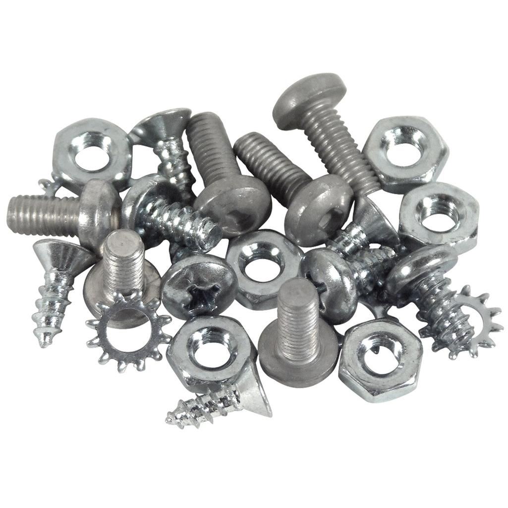 1956-1962 Corvette C1 Glove Box Molding Clip Screws, 24 Piece