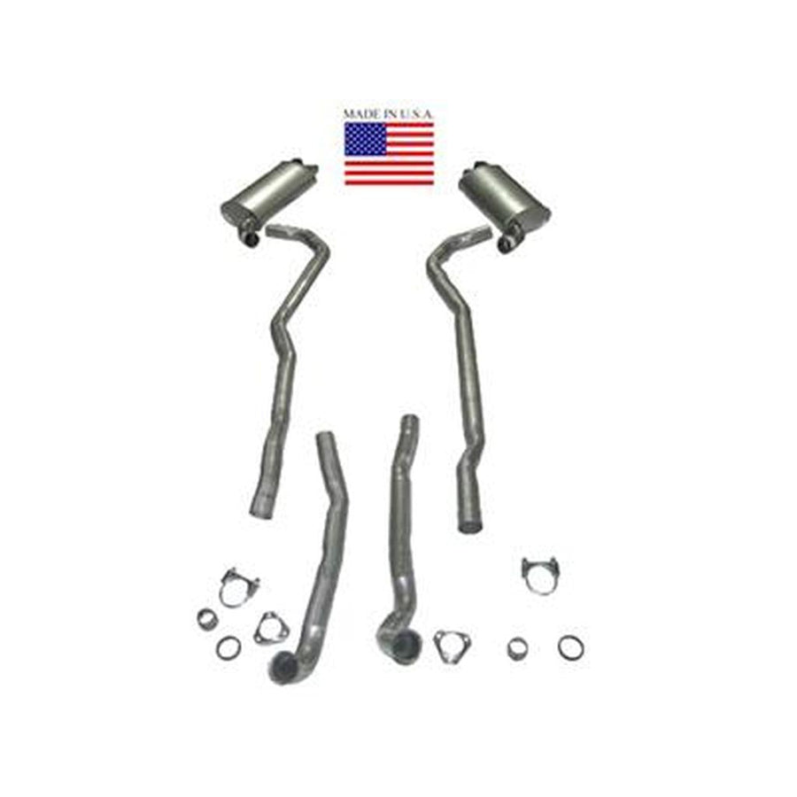 1968 Corvette C3 Exhaust System - 427 4-Speed 2.5 Inch W/Separate Secondary Pipe & Mufflers