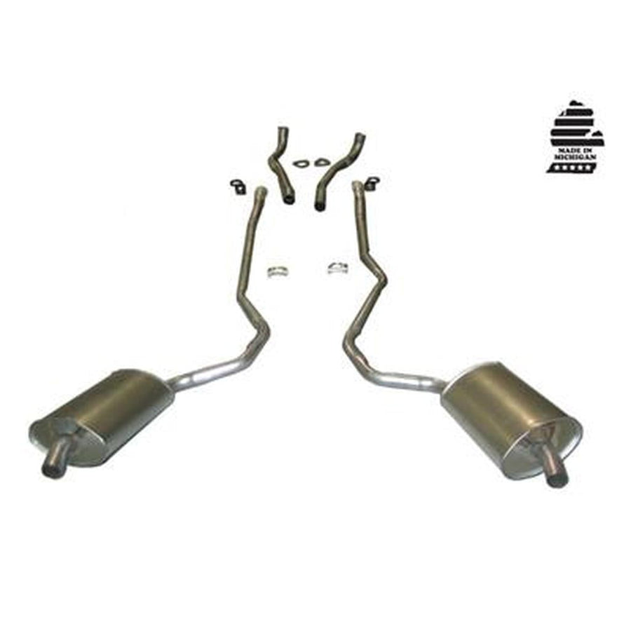 1968 Corvette C3 Exhaust System - 427 Automatic 2.5 Inch W/Welded Secondary Pipe & Mufflers