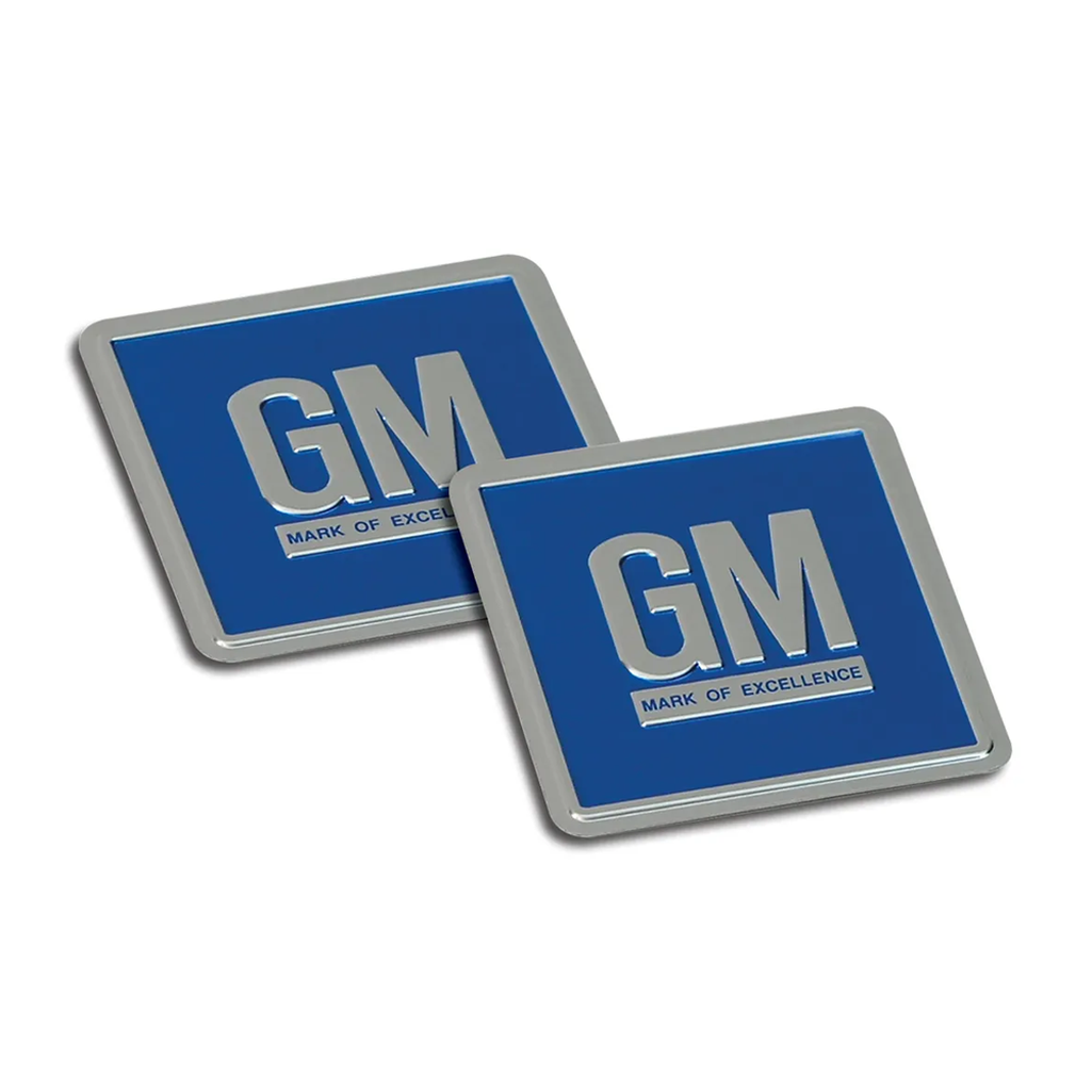C2 1967 Corvette Decals - GM Mark Of Excellence - On Door - Metal