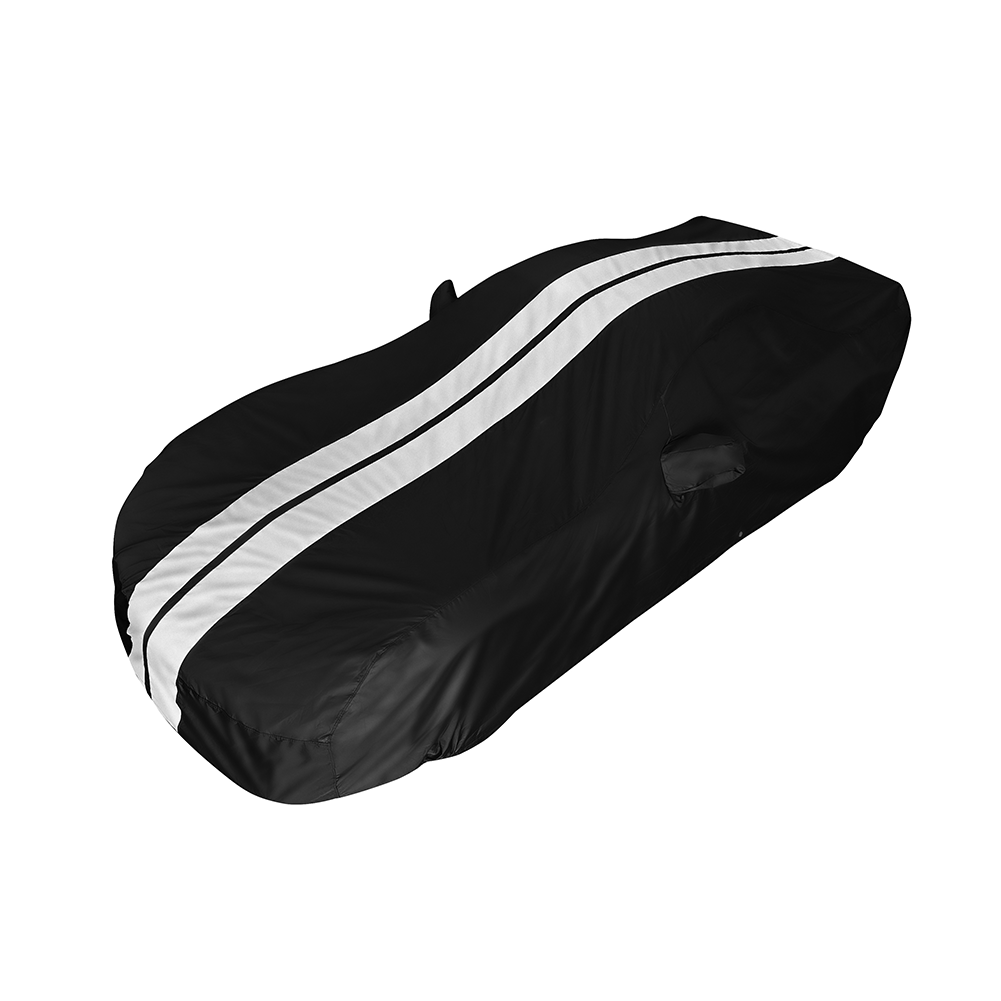 Corvette Ultraguard Plus Car Cover - Indoor/Outdoor Protection - Black W/ Gray Stripes : 1984-1996 C4