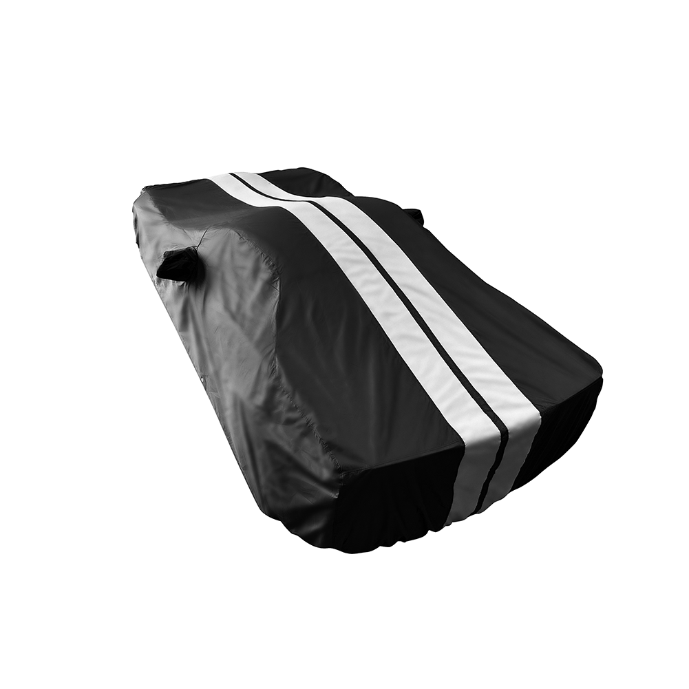 Corvette Ultraguard Plus Car Cover - Indoor/Outdoor Protection - Black W/ Gray Stripes : 1984-1996 C4
