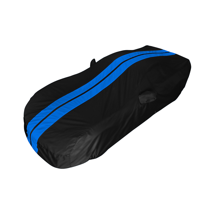 Corvette Ultraguard Plus Car Cover - Indoor/Outdoor Protection - Black W/ Blue Stripes : 1997-2004 C5, Z06