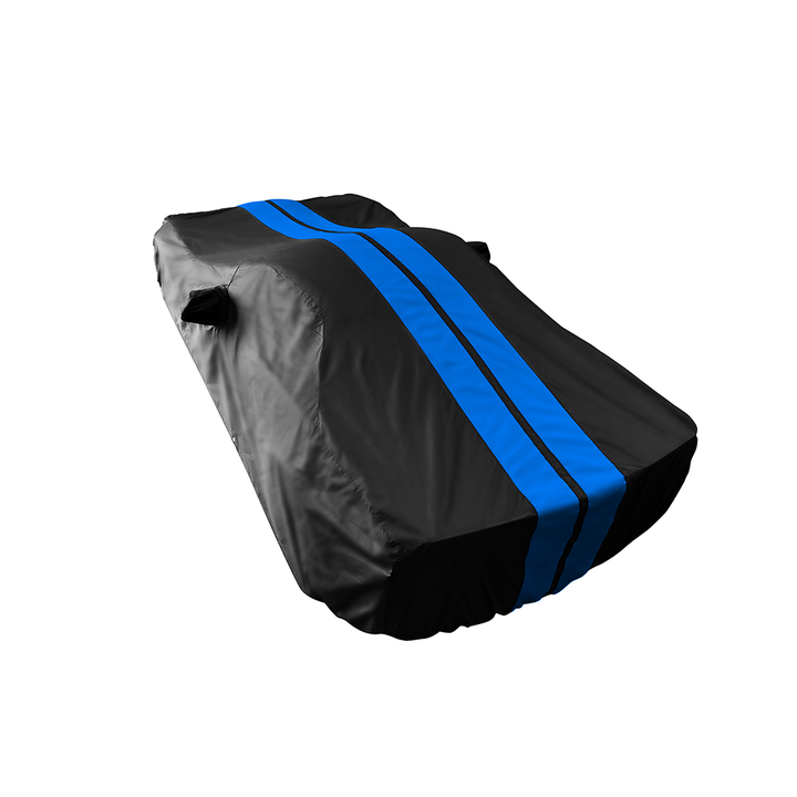 Corvette Ultraguard Plus Car Cover - Indoor/Outdoor Protection - Black W/ Blue Stripes : 1984-1996 C4