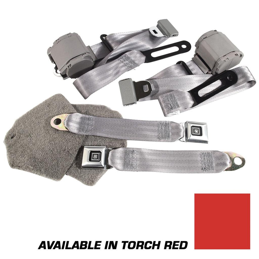 1993-1996 Corvette C4 Torch Red Lap & Shoulder Seat Belts - Single Retractor