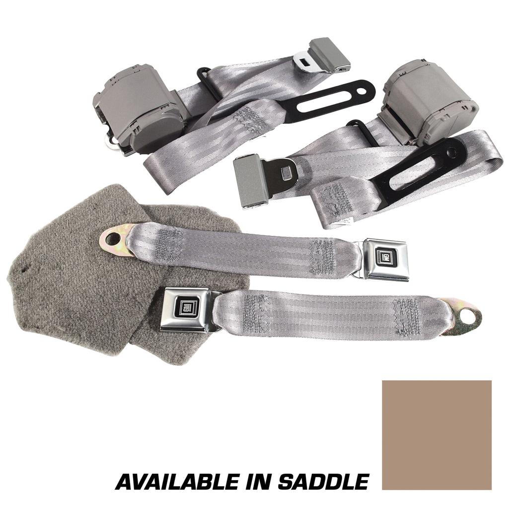 1986-1991 Corvette C4 Saddle Lap & Shoulder Seat Belts - Single Retractor