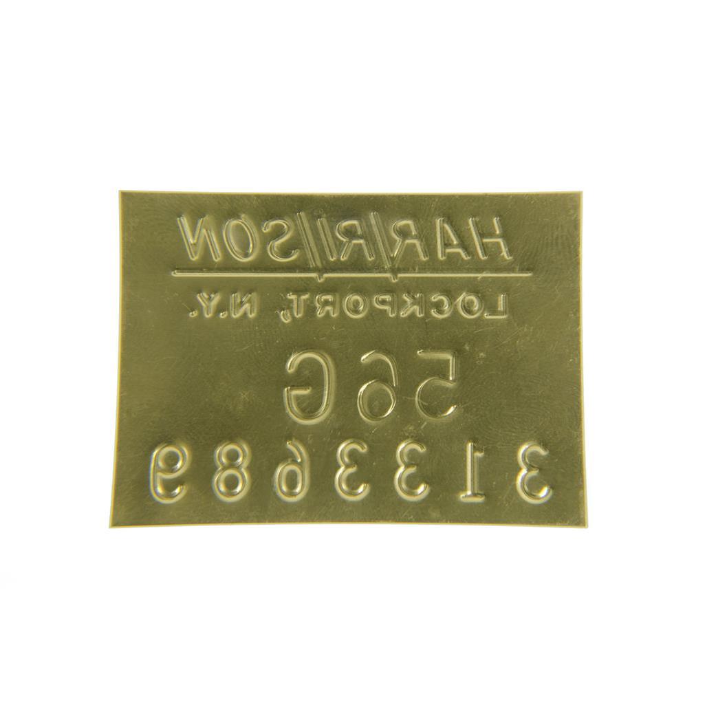 1953-1960 Corvette C1 Radiator Id Plate, Brass Dated