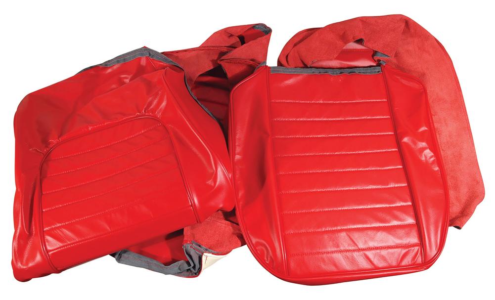 C1 1959-1959 Chevrolet Corvette Leather Seat Covers. Red