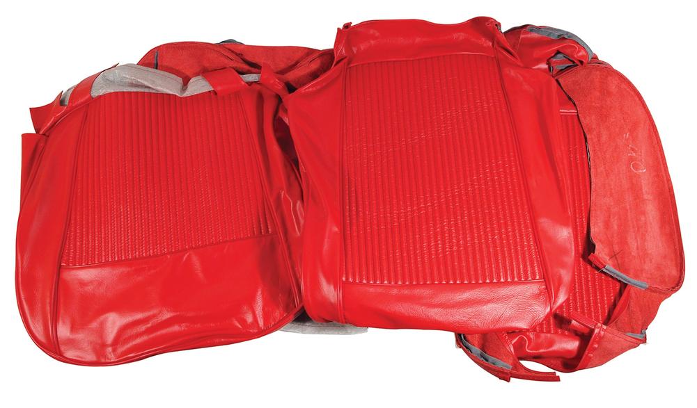 C1 1961-1961 Chevrolet Corvette Leather Seat Covers. Red