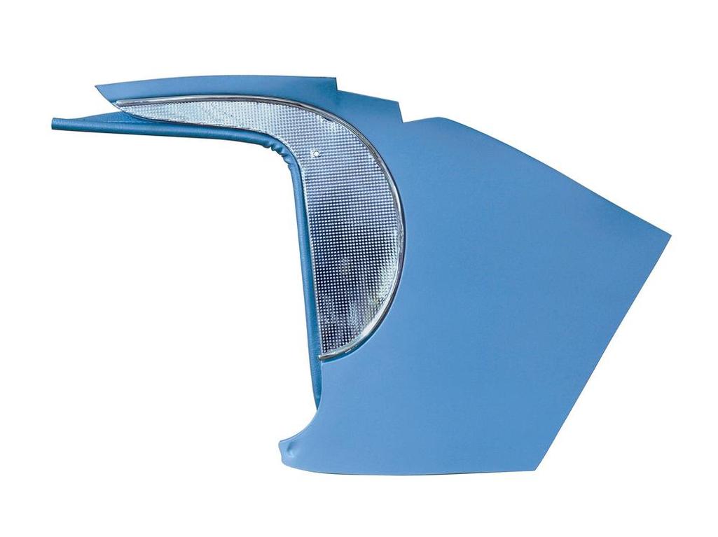C1 1958-1959 Corvette Deluxe Kick Panels W/Metal Insert & Trim - Blue