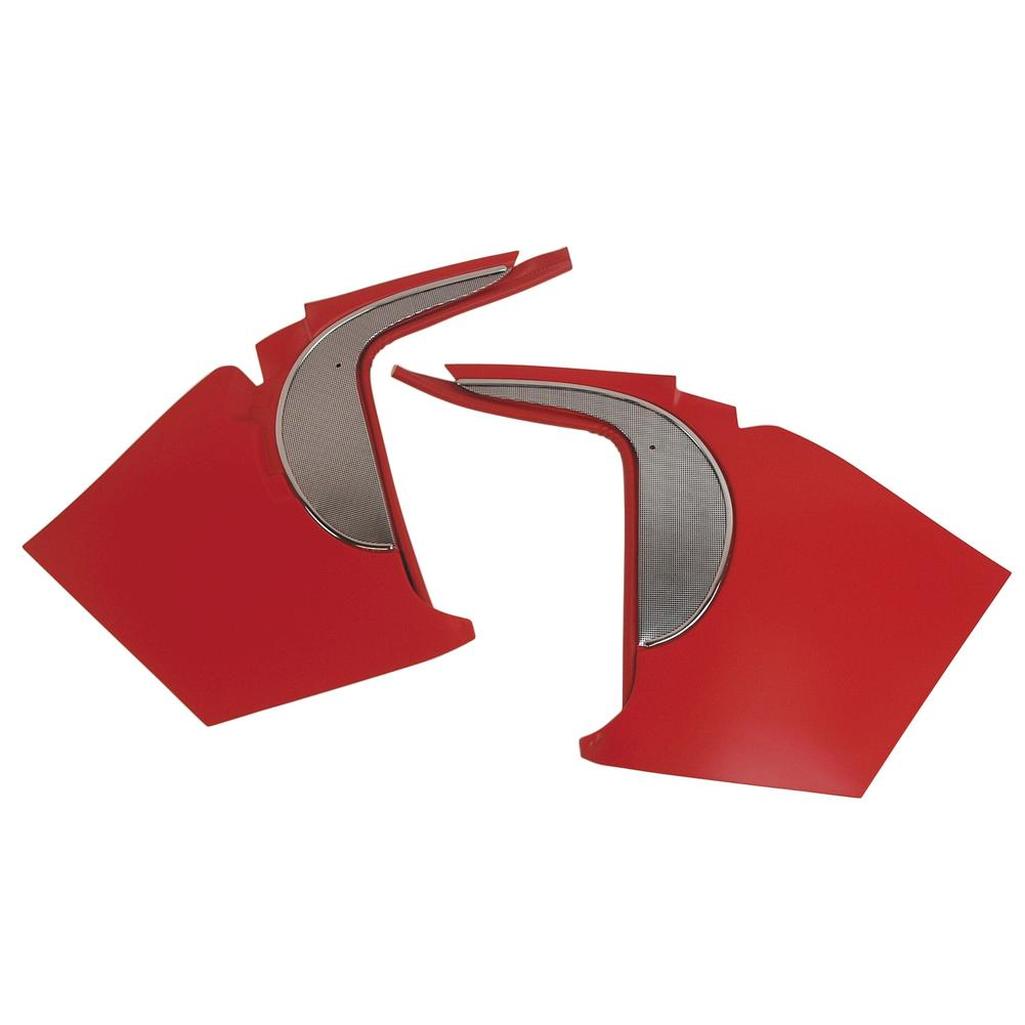 C1 1958-1962 Corvette Deluxe Kick Panels W/Metal Insert & Trim