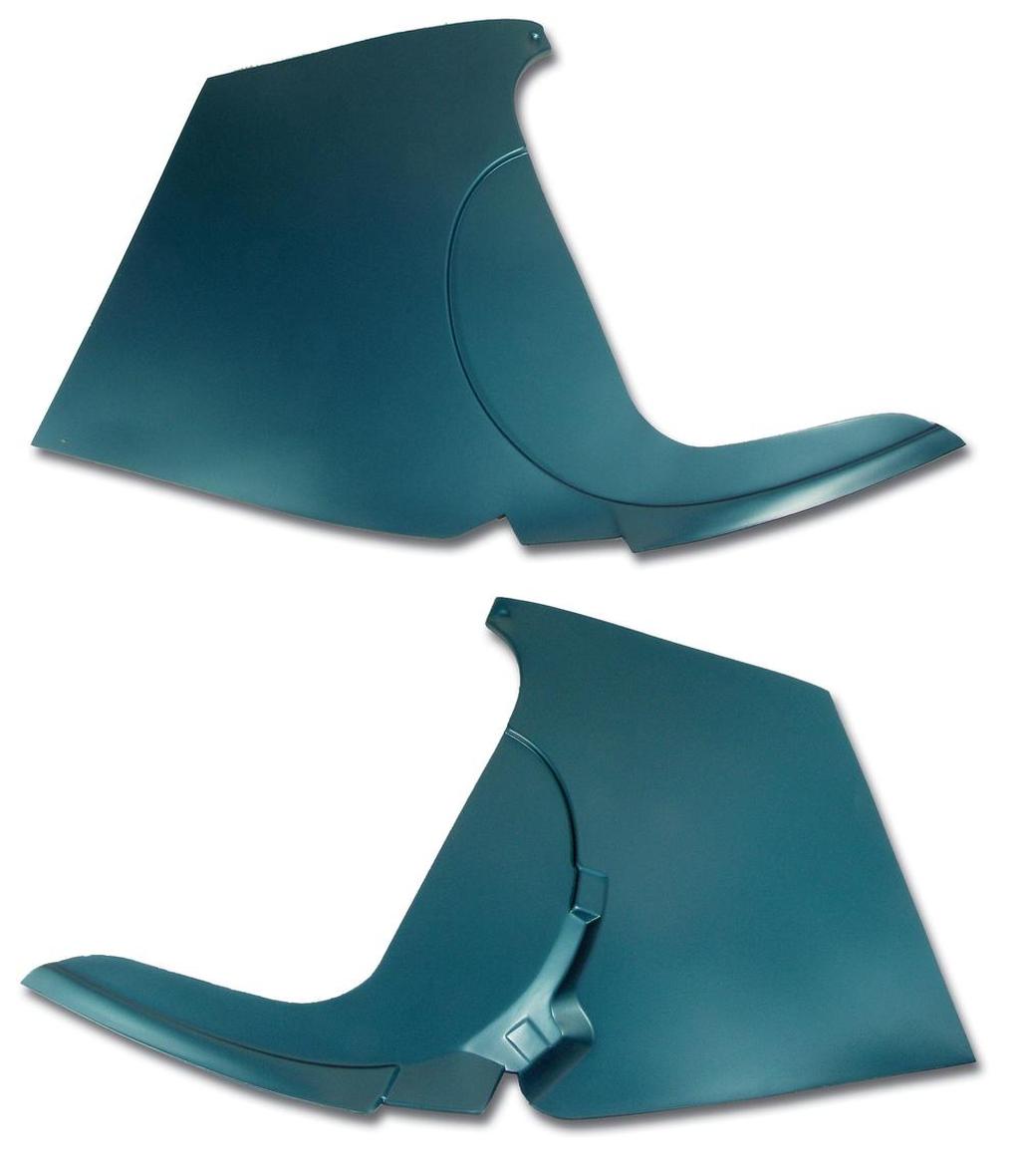 C1 1959-1960 Corvette Kick Panels W/O Inserts - Turquoise
