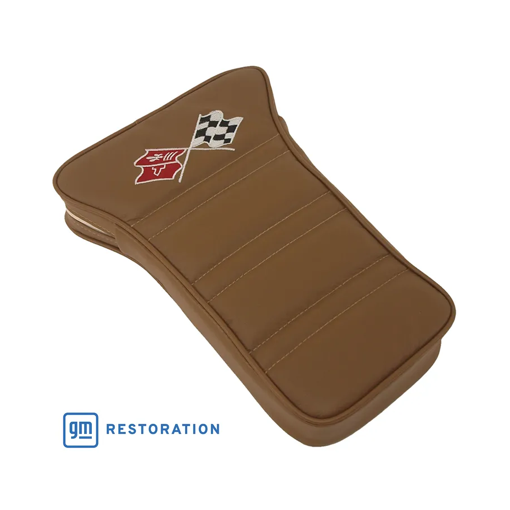 C3 1978 Corvette Center Armrest With Embroidered C3 Cross Flags