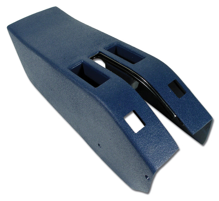C3 1968 Corvette Park Brake Console W/Power Window Switch Cutouts - Dark Blue