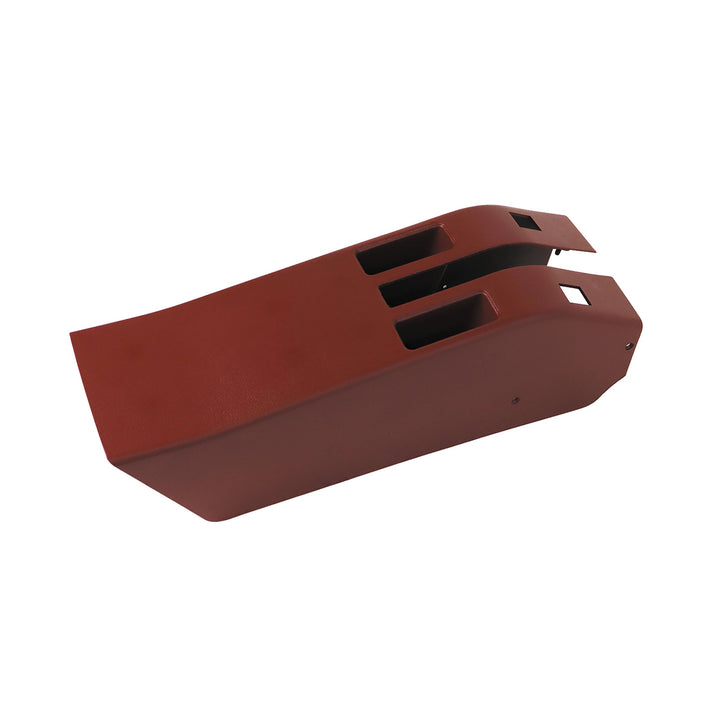 C3 1968 Corvette Park Brake Console W/Power Window Switch Cutouts - Dark Orange
