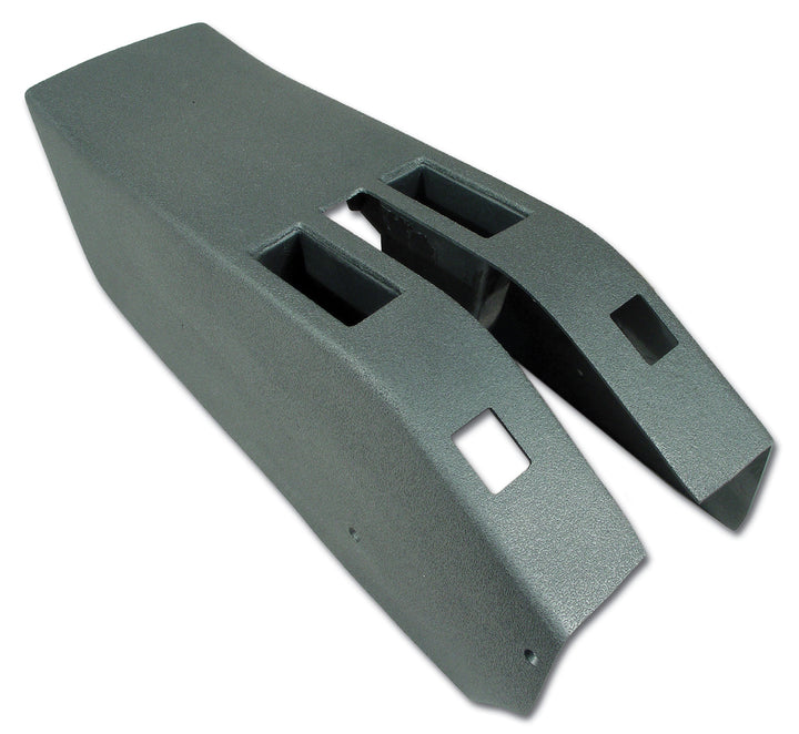 C3 1968 Corvette Park Brake Console W/Power Window Switch Cutouts - Gunmetal