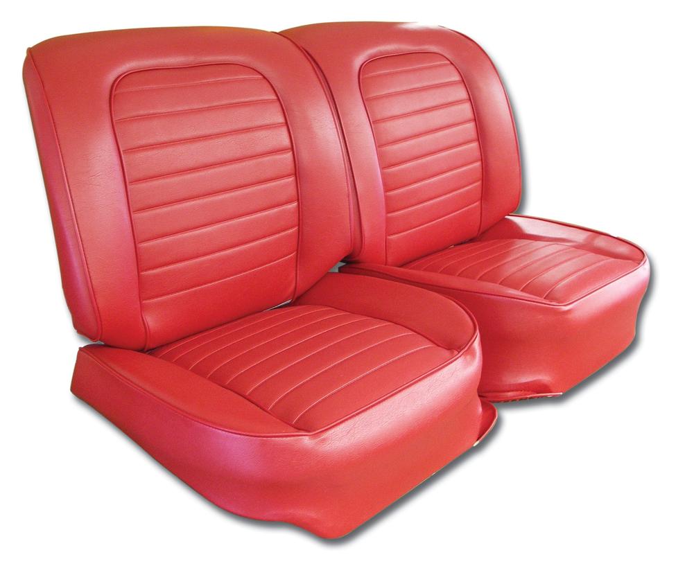 C1 1959-1959 Chevrolet Corvette Vinyl Seat Covers. Red