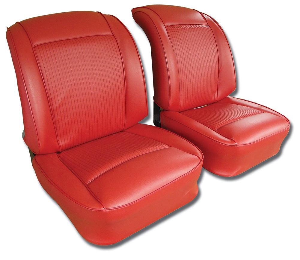 C1 1961-1961 Chevrolet Corvette Vinyl Seat Covers. Red