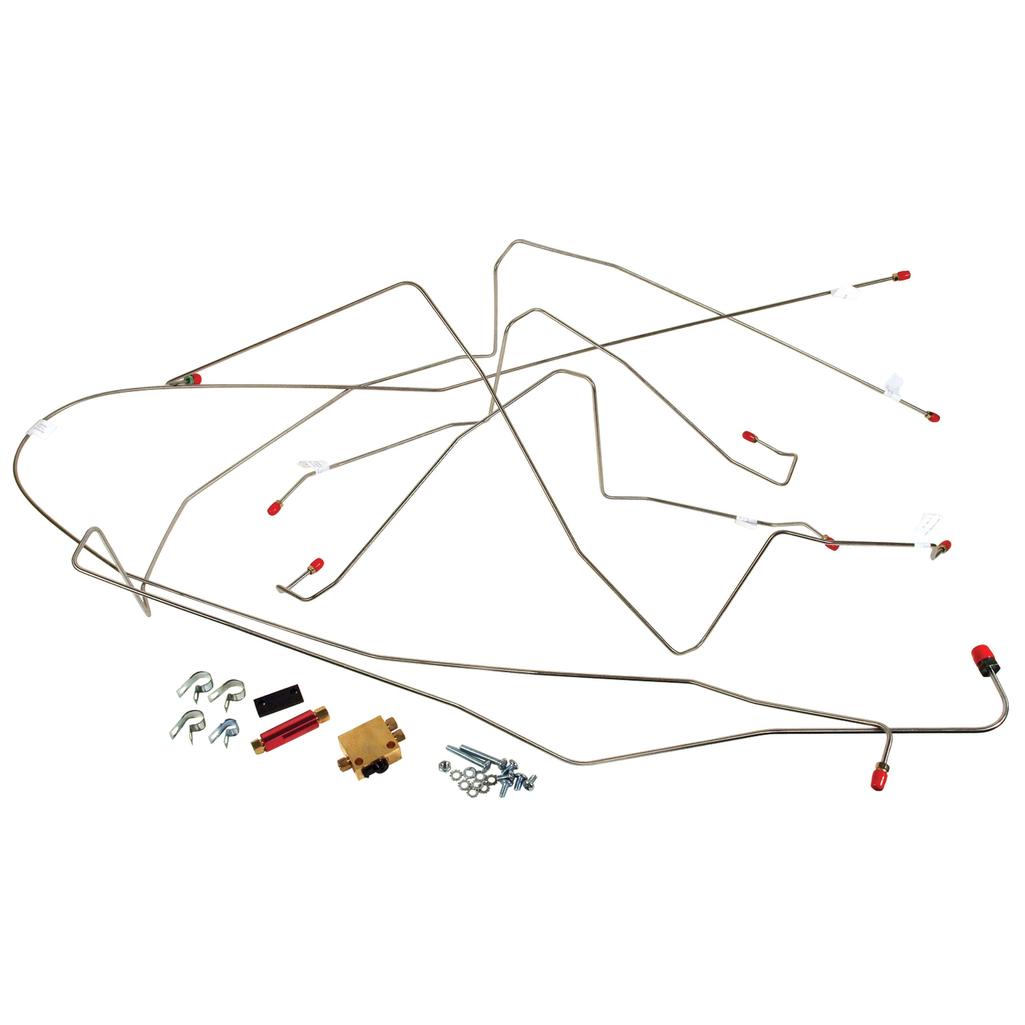 1953-1962 Corvette C1 Disc Brake Line Kit W/Valve