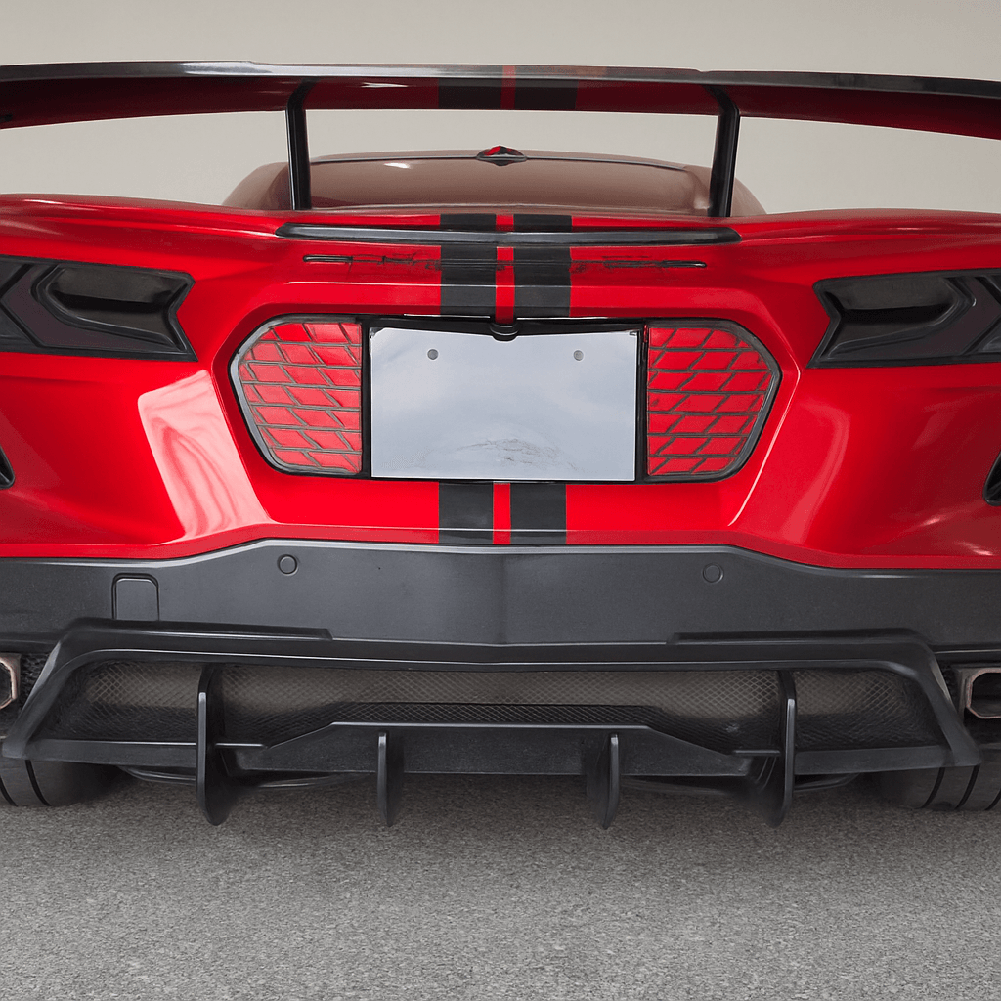C8 Corvette Full Fill License Plate Frame - Carbon Flash
