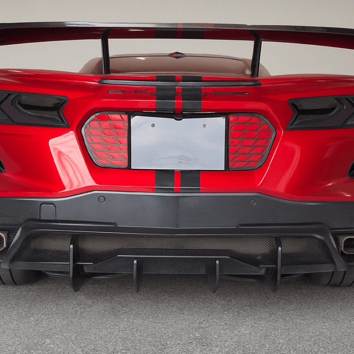 C8 Corvette Full Fill License Plate Frame - Carbon Flash