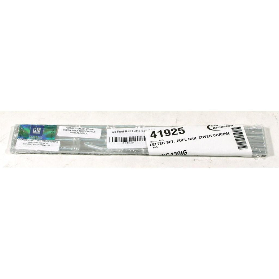 1992-1993 Corvette C4 Letter Set, Fuel Rail Cover Chrome