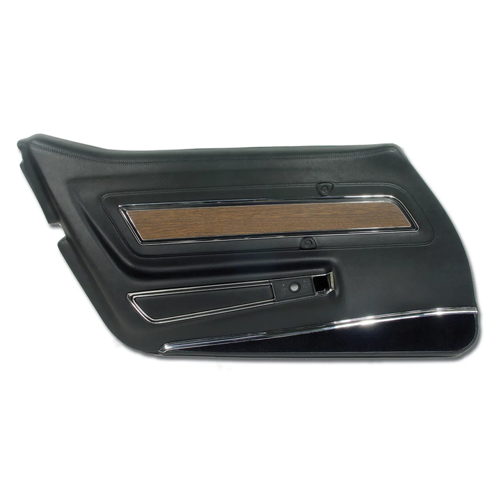 1972-1974 Corvette C3 Interior Package - Full Leather Covers, Foam, Deluxe Door Panels - Black