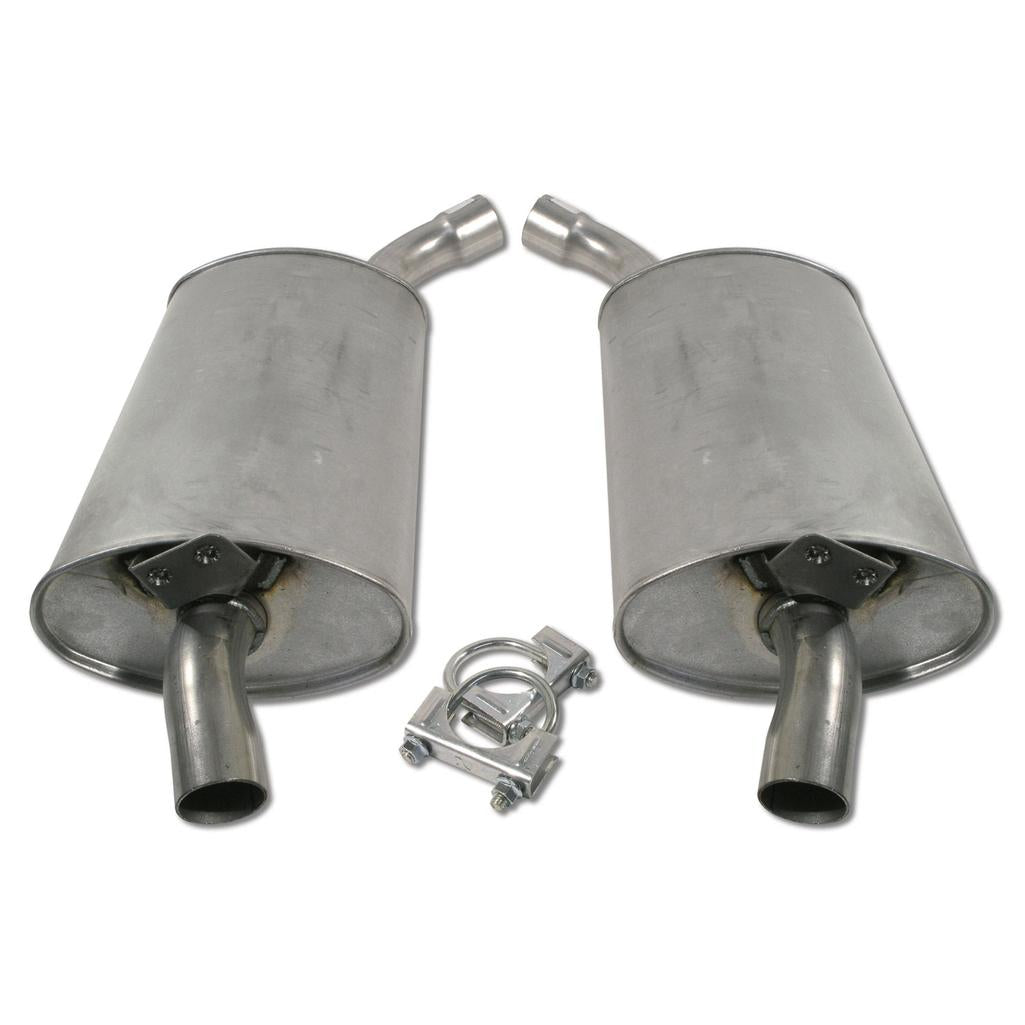 1968-1973 Corvette C3 Mufflers, 2 Inch (73 Replacement)