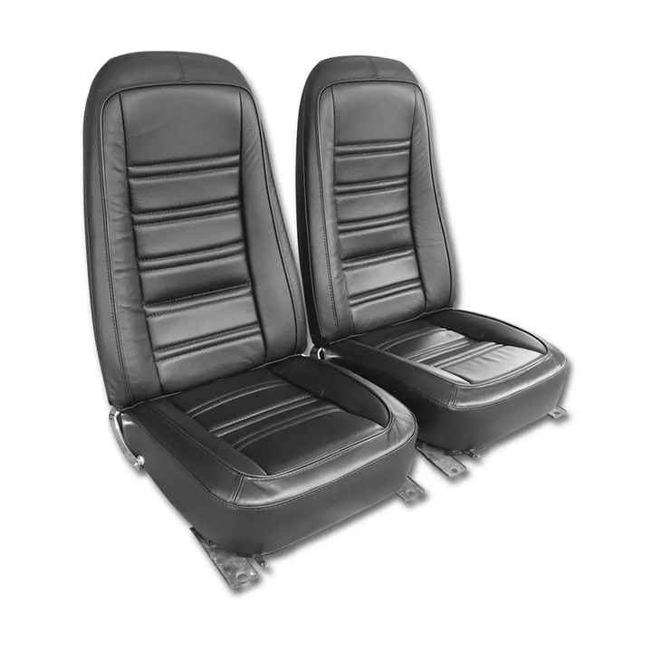 1978 Corvette C3 Interior Package - OE Leather Covers, Foam, Deluxe Door Panels - Black