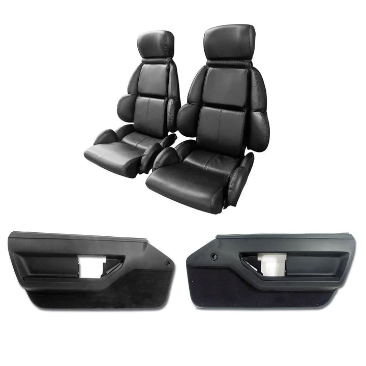 1989 Corvette C4 Interior Package - Mounted Standard Leather Seats - Black - Coupe