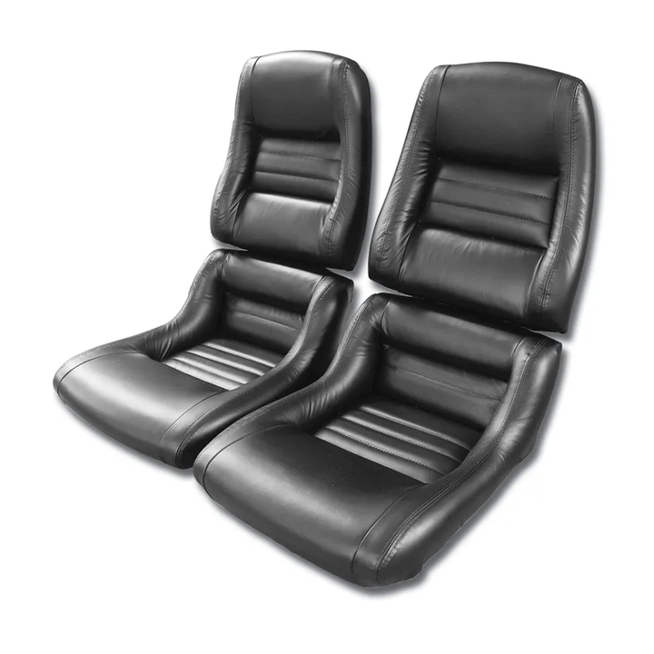 C3 1979-1981 Corvette Interior Package - Mounted Leather Like Vinyl Seats - Black