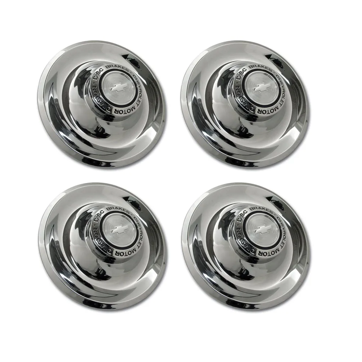 C2 1967 Corvette Rally Hubcaps W/Disc Brake Center - 4-Piece Set