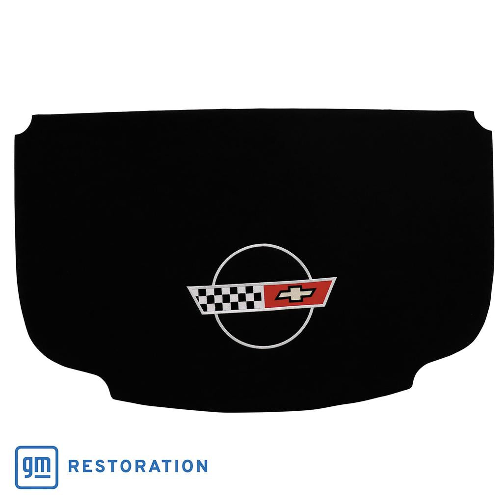 1984-1985 Corvette C4 Embroidered Coupe Roof Panel Headliner - Black