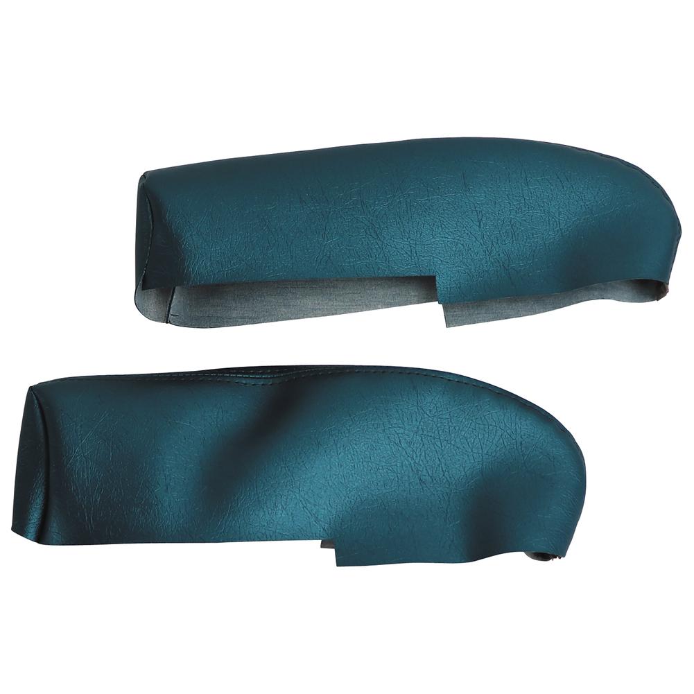 C1 1959-1960 Chevrolet Corvette Vinyl Armrest Cover Pair W/O Pad - Turquoise