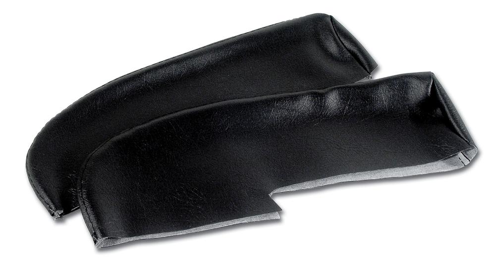 C1 1959-1961 Chevrolet Corvette Vinyl Armrest Cover Pair W/O Pad - Black